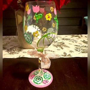 New Bridal Shower hand painted wine glass